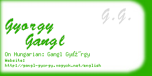 gyorgy gangl business card